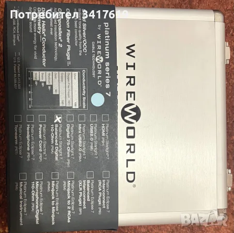Продавам сребърен XLR цифров кабел 110 Ома Wireworld platinum 7, снимка 4 - Други - 55660219