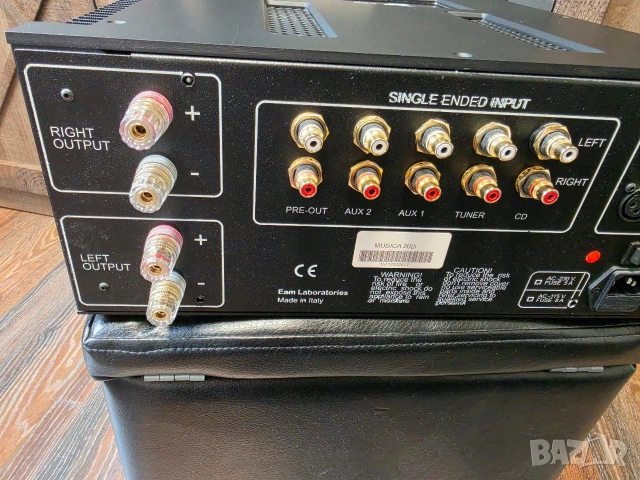 Продавам топ модел усилвател EAM Lab Musica 202i , снимка 7 - Ресийвъри, усилватели, смесителни пултове - 54652551