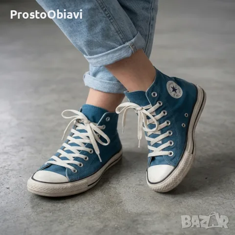 Страхотни високи кецове Converse All Star - Унисекс (Размер 37.5), снимка 4 - Кецове - 55473307