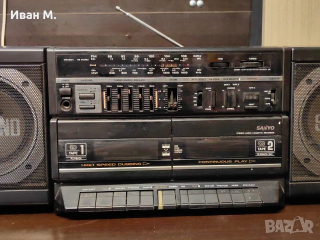 Радиокасетофон Sanyo M803SR , снимка 2 - Радиокасетофони, транзистори - 54426932