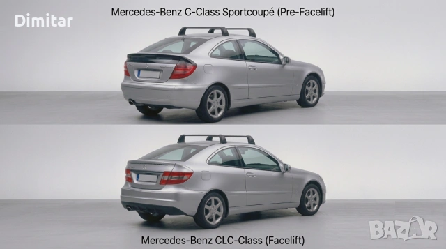 Mercedes w203 Coupe и CLC cl203 - Оригинален багажник за покрив (напречни греди, релси, рейлинг), снимка 3 - Аксесоари и консумативи - 55274271