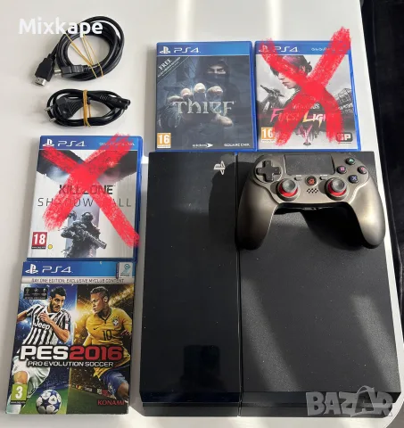 PlayStation 4 Fat 500GB Профилактирана + Игри 