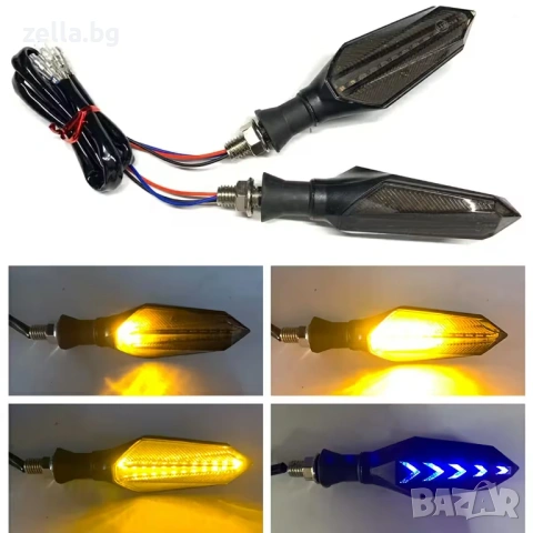 Комплект 2 броя динамични LED мигачи за електрическа тротинетка и скутер 36V-72V, IP67 10347, снимка 6 - Части за велосипеди - 54672451