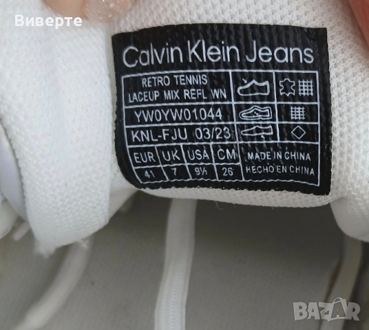 Calvin Klein jeans сникърси Retro tennis laceup low, снимка 5 - Маратонки - 54731368