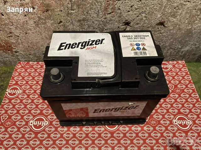 Акумулатор Energizer AGM/АГМ 60 амп/ч с гаранция