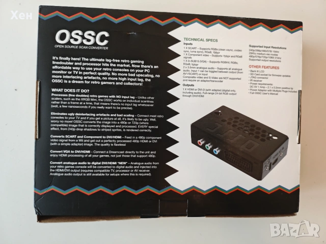 OSSC Scaler Bitfunx - Скейлър за ретро конзоли, снимка 2 - Аксесоари - 54097796