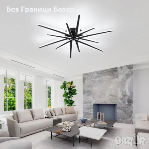 Нов Модерен LED таванен плафон 86 см 3000K-6000K с WiFi App управление Лампа осветление стая, снимка 4 - Лед осветление - 55218869