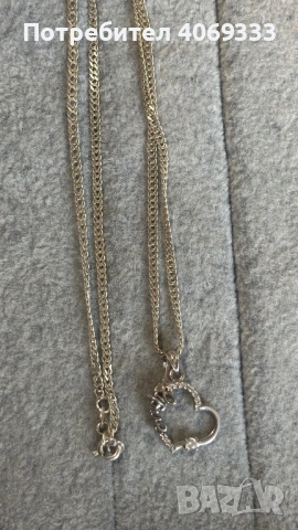 Сребърен синджир с висулка  925 58см , снимка 4 - Колиета, медальони, синджири - 54366832