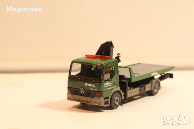WIKING H0 1/87 MERCEDES ATEGO  РЕПАТРАК ПЛАТФОРМА КАМИОН МОДЕЛ, снимка 3 - Колекции - 54222939