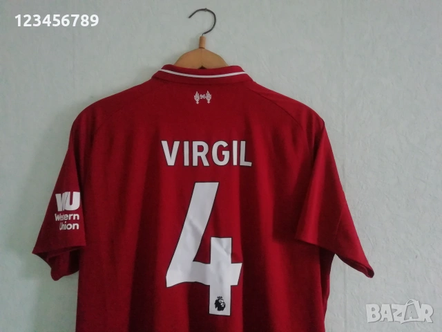 Liverpool Virgil оригинална тениска фланелка Ливърпул Ван Дайк 2XL екип 2018-2019 , снимка 3 - Тениски - 53384783