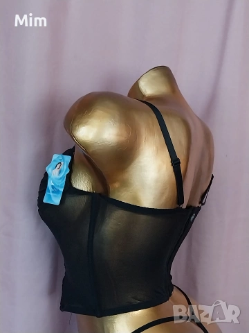 Realiti S 70 В Черен къс топ / корсет / , снимка 4 - Корсети, бюстиета, топове - 54394432