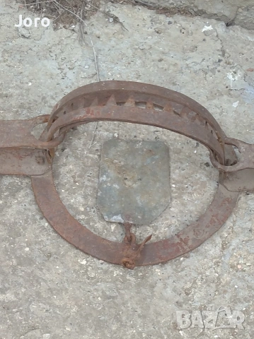 голям стар вълчи капан, снимка 5 - Антикварни и старинни предмети - 54269360