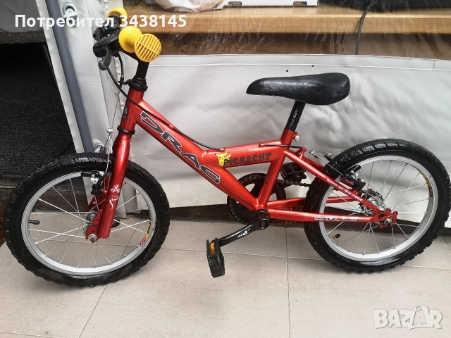 Drag Pickachy 16 детско колело с помощни колела