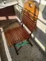 градински сгъваем стол, дървен, снимка 1