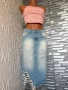 H&M къс розов кроп топ бюстие и дънкова пола, снимка 11