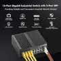 Индустриален мрежов суич MokerLink IND-G162GS 16x Gigabit 2x SFP, снимка 2