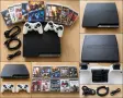 PlayStation 3 Slim 160GB + 2 Оригинални Джойстика + 10 Игри, снимка 1