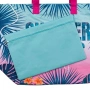 Плажна чанта тюркоаз Summer Vibes с несесер 58x22x39см_1192176, снимка 4