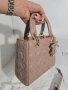 Lady Dior Дамска Бежова Чанта От Агнешка Кожа Код Brand Luxury Fashion18, снимка 9