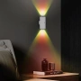 YOUYIKE 2 бр. RGB стенна лампа с променящи се цветове, магнитна нощна лампа със сензор за движение, снимка 7