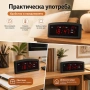 Голям LED дигитален настолен часовник с термометър дата за стая офис електронен температура спалня, снимка 8
