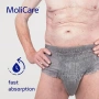 Нови Мъжки гащи при инконтиненция MoliCare 7 капки Medium 80-120 см 8 броя, снимка 4