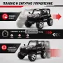Детско електрическо бъги 4×4 с дистанционно, LED, USB и MP3 – 4 мотора, бяло, снимка 4