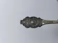 Rolex Bucherer Швейцария винтидж сувенирни посребрени лъжички с релефен дизайн, снимка 3