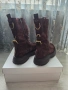 Кафяви боти естествен велур Aquamarineshoes, снимка 4