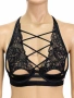 Hunkemöller черен дантелен сутиен с ленти – размер 75C, снимка 1