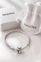 Гривна PANDORA Heart T-bar Snake Chain Charm Bracelet, снимка 2