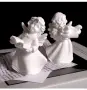 3D ангел с книга в ръце силиконов молд форма свещи гипс сапун смола фондан декорация торта , снимка 1