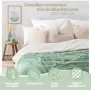 Одеяло Sherpa 220x240 см – меко микрофибърно, зелено/бяло, снимка 3