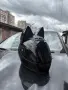 Черна мото каска с уши, снимка 1