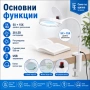 Професионална голяма увеличителна настолна лупа с щипка LED осветление за четене гоблени бродиране, снимка 8