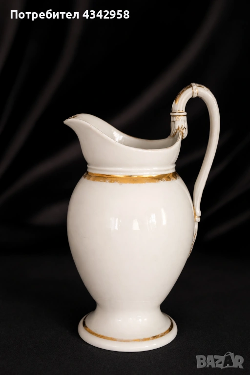  Винтидж порцеланова кана (млекарник) в стил Meissen, Германия, ~1900–1930 г. , снимка 1