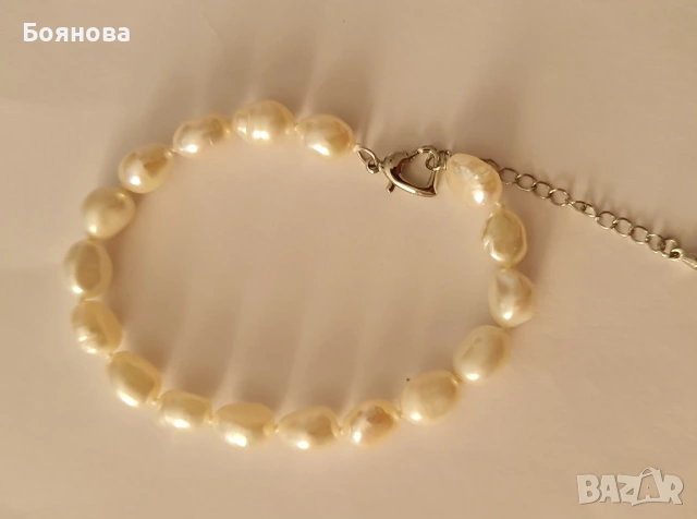 Гривна от естествени били пели, снимка 2 - Гривни - 54614978