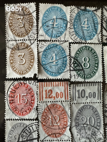 Немски лот пощенски марки 1919-1923г, снимка 8 - Филателия - 55531826