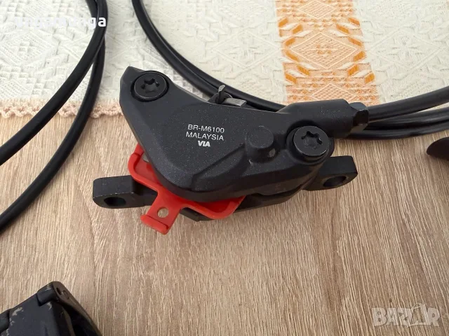 Спирачки Shimano Deore BR-M6100, Center Lock дискове 180 mm, снимка 5 - Части за велосипеди - 55694900
