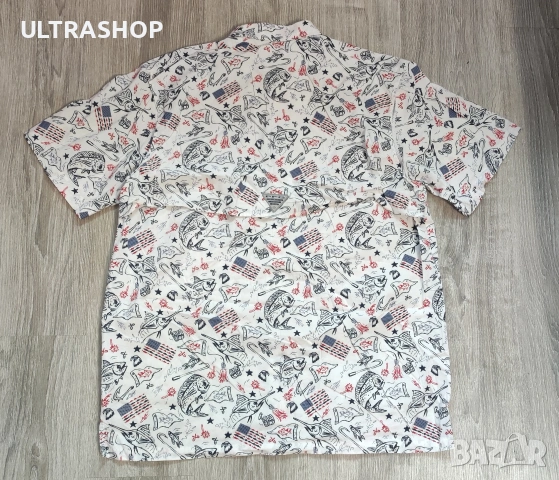 Columbia L size Лятна риза с рибарски мотиви в отлично състояние, снимка 8 - Ризи - 54544871