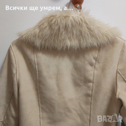 Късо кремаво бяло палто h&m, снимка 3 - Палта, манта - 54465325