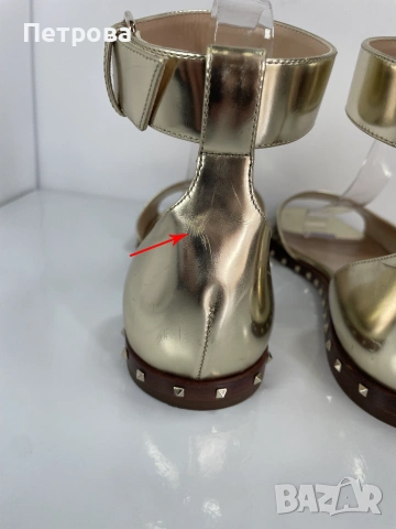 Valentino Garavani Rockstud Кожени сандали 38 Оригинал, снимка 8 - Сандали - 54960621