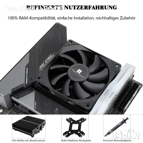 Thermalright AXP90-X47 Black нископрофилен CPU охладител, снимка 4 - Други - 55449850
