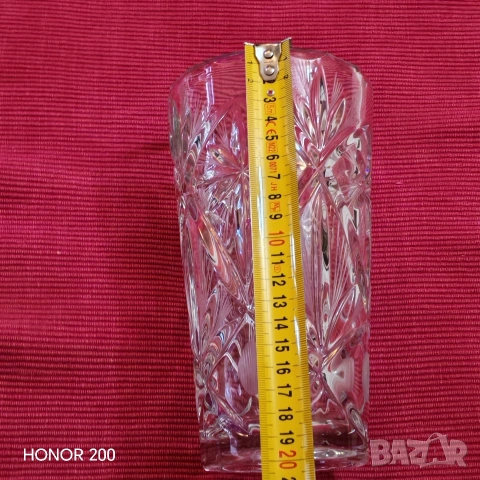 Кристална ваза Bohemia, Чехословакия. , снимка 7 - Вази - 55279896