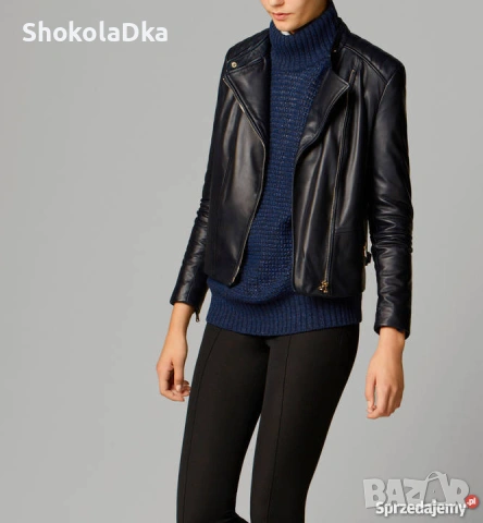 Кожено яке Massimo Dutti XS/S, снимка 2 - Якета - 54574942
