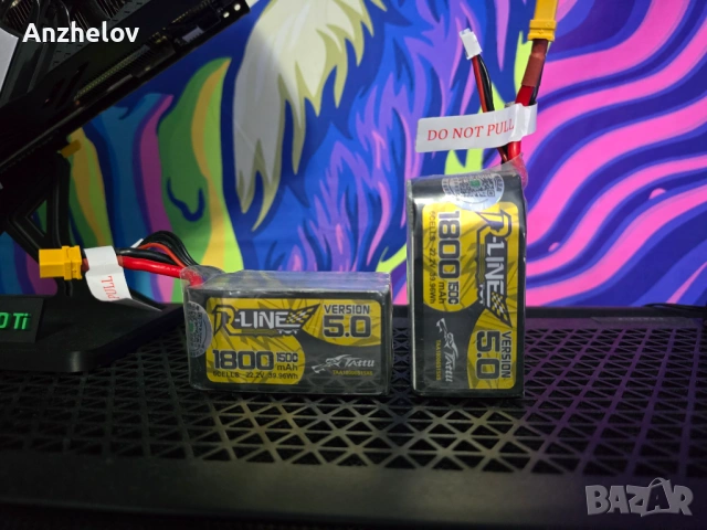 2 x Tattu R-Line Version 5.0 1800mAh 6S 150C Lipo батерия липо