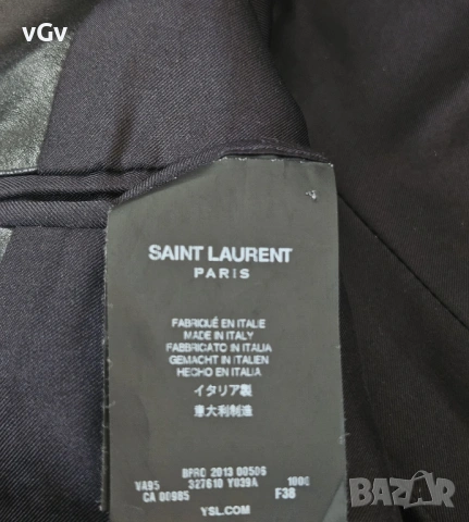 Дамски белейзър с кожени ривери Saint Laurent - S/M, снимка 6 - Сака - 54414638