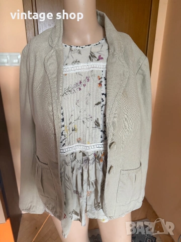 Копринена блуза тип пеплум Weekend Max Mara, размер IT 42(M), снимка 6 - Блузи с дълъг ръкав и пуловери - 54632827