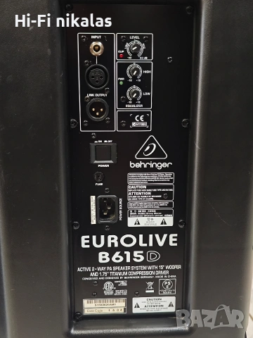 активни професионални стерео тонколони 15 инча BEHRINGER EUROLIVE B615D, снимка 8 - Тонколони - 54678896