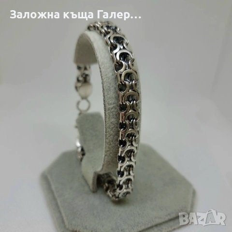 Масивна сребърна гривна „Рамзес“ – стил и тежест!